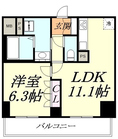 ロイジェントさいたま新都心の物件間取画像